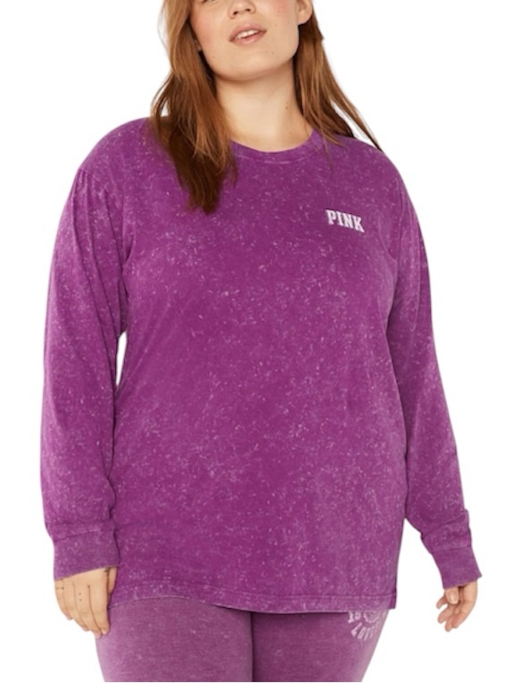 PINK Purple LOVE PINK Campus Long Sleeve